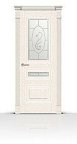 Дверь СитиДорс модель Элеганс-2 цвет Ясень белый стекло Овал